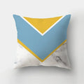 Blue Elk Geometric Pillow Case Cover by Ljojo - Fresh Animal Print Home Decoration