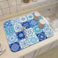 Ethnic Printed Coffee Draining Mat by Ljojo: Super Absorbent & Quick Drying Rug