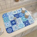 Ethnic Printed Coffee Draining Mat by Ljojo: Super Absorbent & Quick Drying Rug