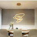 Ljojo LED Rings Ceiling Chandelier: Modern Living Room Dining Room Decor