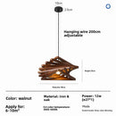 Medieval Bauhaus Wooden Triangular Frame LED Pendant Lights for Living Room by Ljojo