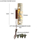 Ljojo LED Wall Lights for Home Dining Stair Bedroom Stone Wood Wabi Sabi Sconce