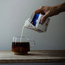 Ljojo 350ml Stackable Glass Coffee Tea Cup in Amber Blue Green Colors
