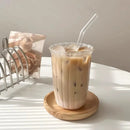 Ljojo 420ml Heat-Resistant Glass Tumbler Cup for Coffee, Juice, and Iced Latte, Nordic Design