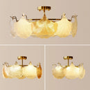 Ljojo Modern Glass LED Chandelier: Creative French Design for Living Dining Room Decor