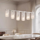 French Designer Cloud Ribbon Glass Island Chandelier - Modern Luxury Pendant Lamp for Villa Dining Room - Ljojo