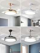 Ljojo LED Fan Lamp: Modern Invisible Chandelier for Living Room, Bedroom & Dining Room