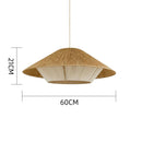 Bamboo Japanese LED Pendant Light | Minimalist Wooden Chandelier by Ljojo