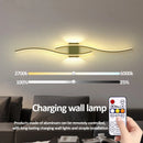 Ljojo LED Wall Lamp: 5400mA Background Decor Light for Home Living Room & Bedroom