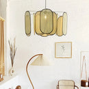 Japanese Bamboo Woven Rattan Chandelier Pendant Lamp - Modern Minimalist Restaurant Homestay Decor by Ljojo