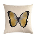 Butterfly Cotton Linen Throw Pillow Cover for Home & Car Decor - Ljojo