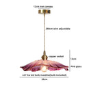 Ljojo Lotus Leaf Flower Glass Pendant Lamp - Nordic Modern Hanging Lights
