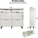 Ljojo™ Shoe Storage Cabinet with 4 Flip Drawers and Open Shelves