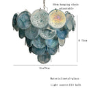 Murano Glass Chandelier: Blue Green Pink Glossy Ceiling Light for Girls Room by Ljojo
