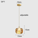 Luxury Crystal Apple Copper Chandelier | Elegant Bedroom Hanging Lamp by Ljojo