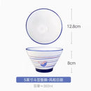 Ljojo 5 Inch Ceramic Rice Porridge Bowl Fruit Salad Breakfast Dim Sum Bowl
