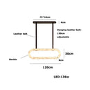 Dimmable Led Marble Design Leather Chandelier - Modern Hanging Lamps by Ljojo