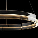 Ljojo Modern Glass Circle Led Chandeliers Dimmable Pendant Lights for Living Room