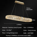 Ljojo Luxury Gold Metal Crystal LED Pendant Chandeliers for Home, Restaurant, Hotel