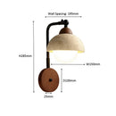 Japanese Warm Yellow Travertine Half Circle LED Wall Lamp Modern Simple Home Decor Ljojo