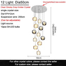 Nordic Luxury Glass LED Pendant Chandelier for Bedroom & Dining Room by Ljojo