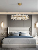 Luxury Crystal Chandelier Modern Led Pendant Light for Living Room Hotel Villa Bedroom Dining Room