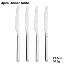 Ljojo 24-Piece Stainless Steel Cutlery Set | Elegant Mirror Finish Western Dinnerware