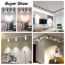 Ljojo LED Track Light Clothing Store Focus Rail Spot GU10 Chandelier Spotlight