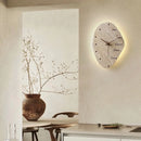 Ljojo LED Travertine Wall Sconce Lamp with Pull Chain Switch