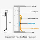 Ljojo LED Skirting Line Aluminum Profile for Customized Backlight Channel