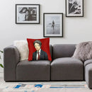 Adachi Portrait Square Pillowcase - Ljojo Branded Polyester Zip Pillow Case