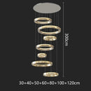 Ljojo Light Luxury Crystal Chandelier for Living Room Villa Restaurant Eye Protection