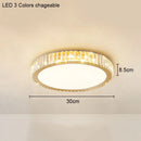 Crystal Round Ceiling Lamp Light for Living Room Luxury Bedroom Study Room by Ljojo