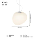 Italian Design Minimalist Pebble Pendant Lights LED E27 Glass Hanging Lamp - Ljojo