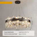 Ljojo Gold Rectangle Crystal Chandelier for Dining Room | Modern Kitchen Island Ceiling Light