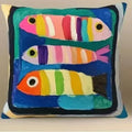 Colorful Fish Pattern Pillow Cover by Ljojo - Sofa Bedroom Car Cushion Cover