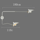 Black Aluminium Spider Serge Mouille LED Wall Lamps | Adjustable Long Arm Light for Home Decor by Ljojo