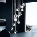 Modern Glass Crystal Chandelier Adjustable Nordic Stairs Light by Ljojo