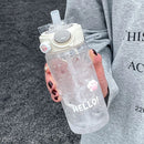 Ljojo 500/600ML Large Capacity Straw Water Bottle - BPA Free Sports Drinkware Cup