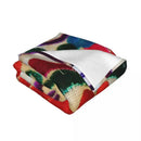 Ljojo Mexican Flowers Embroidery Art Blanket: Soft Fleece Warm 3D Throw Blanket