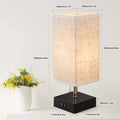 Ljojo LED Desk Lamp with Dual USB Ports and Pull Chain Table Lamp
