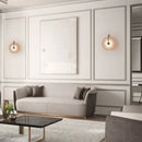 Ljojo Marble LED Wall Lamp Black Gold for Living Room Bedroom Restaurant Lighting