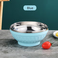 Ljojo 304 Stainless Steel Double-layer Heat Insulation Large Capacity Soup Bowl