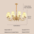 Ljojo Crystal Chandelier Gold Pendant Light for Living Room Dining Bedroom-Farmhouse Church Glam Lighting