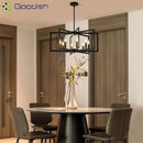 Nordic Black Iron Wrought Candle LED Pendant Chandelier for Living Room by Ljojo