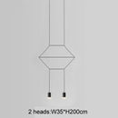 Nordic Staircase Wireflow LED Pendant Lights Chandelier for Living Room by Ljojo