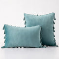 Black Tassel Pillowcases by Ljojo - Velvet Holiday Home Decoration Gift