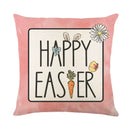 Easter Bunny Eggs Pillowcase 45x45cm Linen Pillow Covers, Ljojo Home Decor Brand