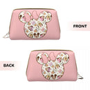 Ljojo Minnie Mouse Leather Makeup Bag: Stylish & Large Capacity Cosmetic Pouch