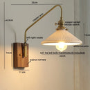 Ljojo LED Glass Copper Wall Sconce Modern Stair Light Fixtures for Home Decor